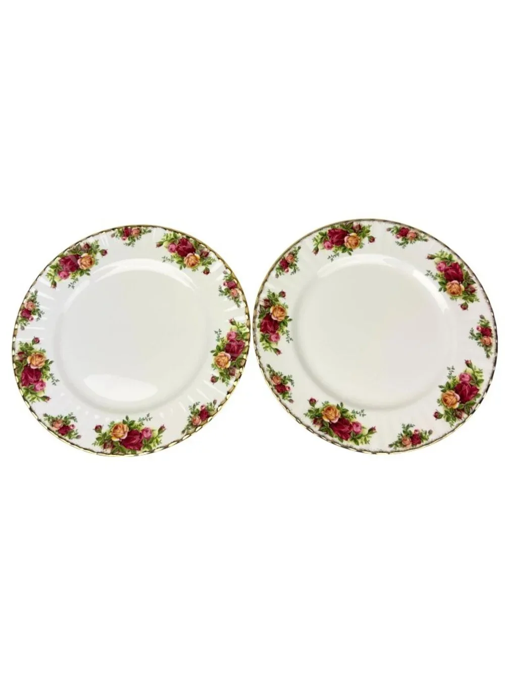 Royal Albert Old Country Roses Set (2) Dinner Plates 10.25